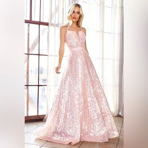 Evening/prom sequin dress.Color Blush.